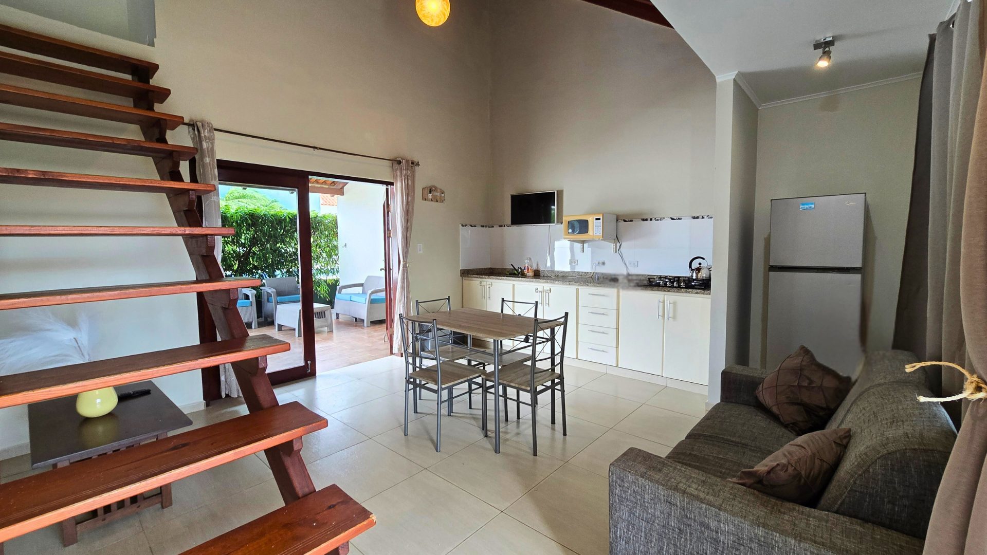 Curaçao real estate rental living room with staircase