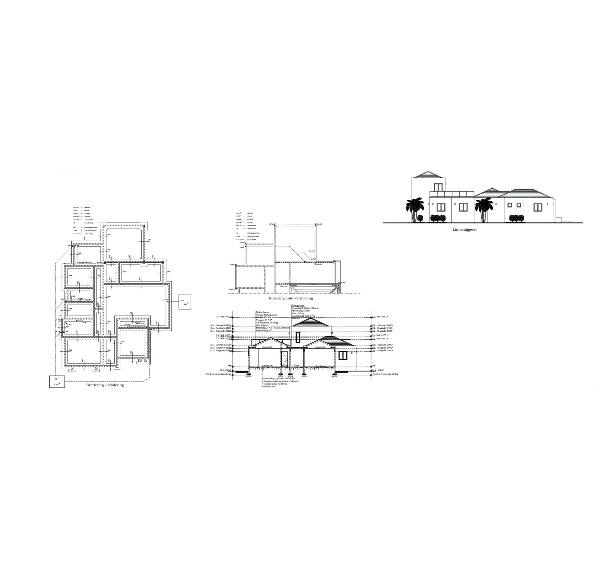 villa for sale in curaçao real estate at Harmonie architectural floor plan layout for modern villa design